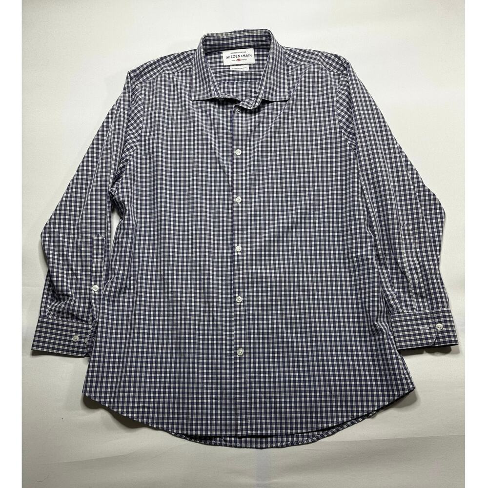 Mizzen+Main‎ Leeward Collection Men's LS Blue Plaid Button Up Shirt - Size XL*